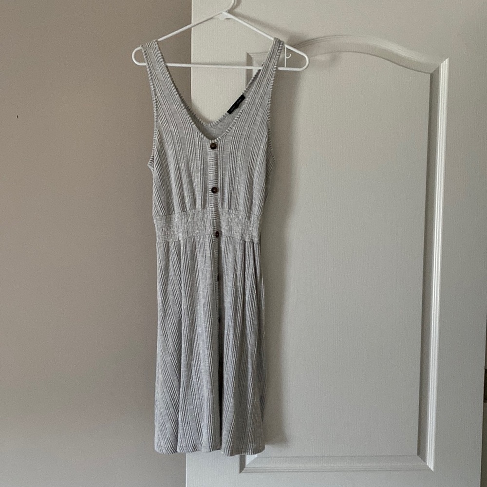 Gray & White Tank Dress